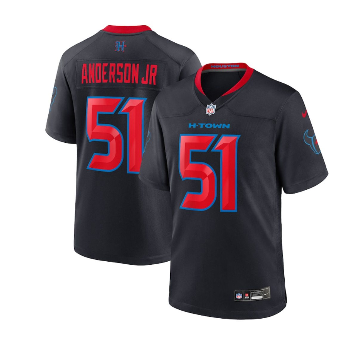 Houston Texans #51 Black Red