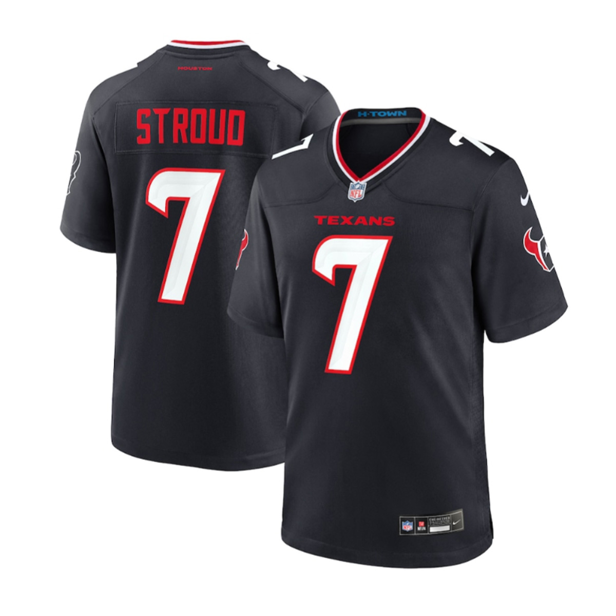 Houston Texans #7 Stroud Black Whtie